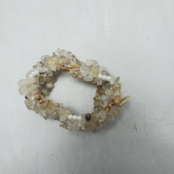 Ali Khan citrine crystal glass stretch bracelet - Picture 5 of 5